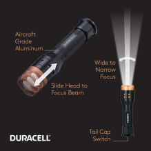 Duracell Aluminum Focusing LED Flashlight 550 Lumens spotlight Duracell Aluminum Focusing LED Flashlight 550 Lumens spotlight