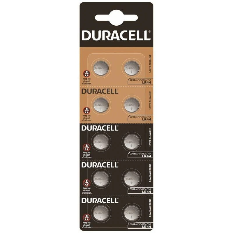 Duracell LR44 / A76 / V13GA šarminės baterijos 10 vnt.