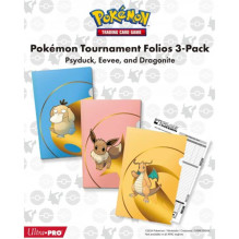 Pokémon" turnyrinių aplankų rinkinys 3 vnt. Psyduck, Eevee ir Dragonite Ultra Pro