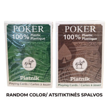 Piatnik 100% Plastikinės Pokerio kortos 1 vnt. (žalios arba rudos)