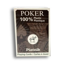 Piatnik 100% Plastikinės Pokerio kortos 1 vnt. (žalios arba rudos)