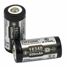 Xtar 16340 įkraunama baterija 650 mAh Xtar 16340 įkraunama baterija 650 mAh