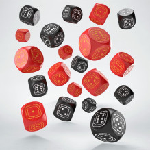 Fortress Compact D6 Black & Red kauliukų rinkinys Q-workshop Fortress Compact D6 Black & Red kauliukų rinkinys Q-workshop