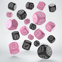 Fortress Compact D6 Black & Pink kauliukų rinkinys Q-workshop Fortress Compact D6 Black & Pink kauliukų rinkinys Q-workshop