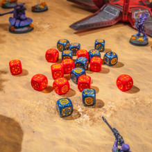 Crosshairs Compact D6 RPG kauliukų rinkinys (kobalto ir raudona sp.) Crosshairs Compact D6 RPG kauliukų rinkinys (kobalto ir raudona sp.)