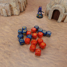 Crosshairs Compact D6 RPG Dice Set (Cobalt Red) Crosshairs Compact D6 RPG Dice Set (Cobalt Red)