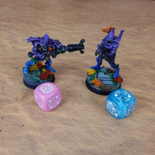 Crosshairs Compact D6 RPG Dice Set (Blue Pink) Crosshairs Compact D6 RPG Dice Set (Blue Pink)