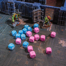 Crosshairs Compact D6 RPG Dice Set (Blue Pink) Crosshairs Compact D6 RPG Dice Set (Blue Pink)
