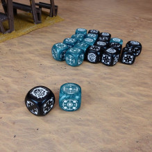 Crosshairs Compact D6 RPG Dice Set (Storm Blue Black Sp.) Crosshairs Compact D6 RPG Dice Set (Storm Blue Black Sp.)