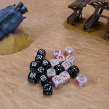 Crosshairs Compact D6 RPG kauliukų rinkinys (juoda ir perlo sp.) Crosshairs Compact D6 RPG kauliukų rinkinys (juoda ir perlo sp.)