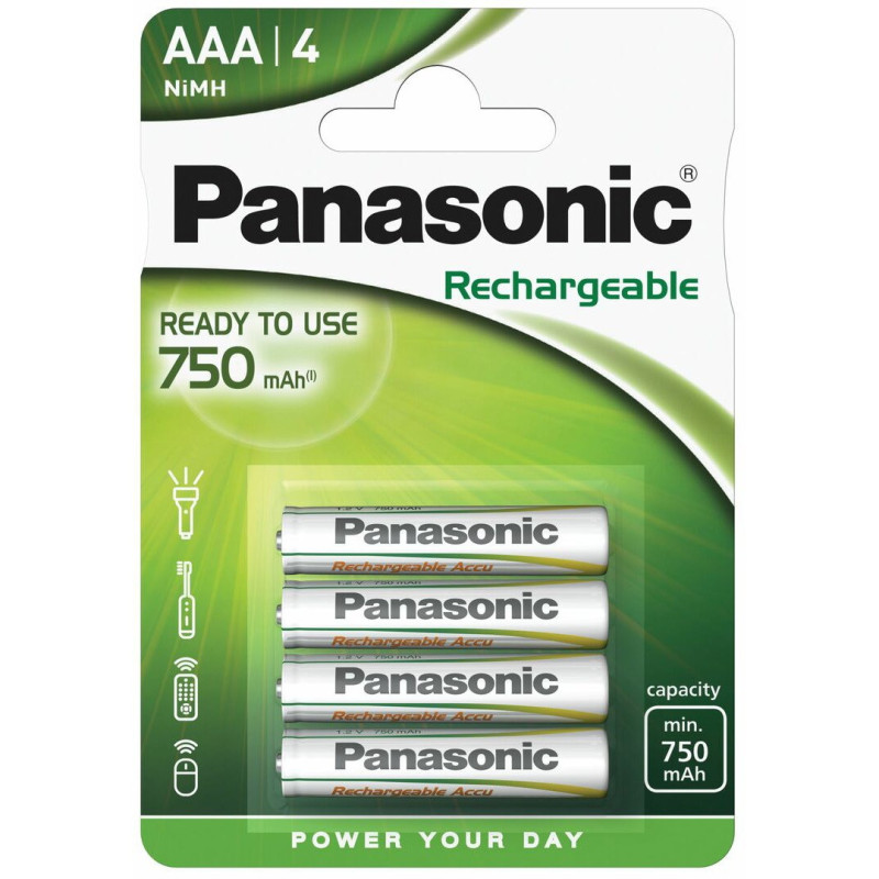 PANASONIC P03P R2U AAA 750 mAh rechargeable batteries 4 pcs.