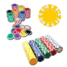 Pokerio žetonai 50 vnt. (geltonos spalvos) Star Pokerio žetonai 50 vnt. (geltonos spalvos) Star