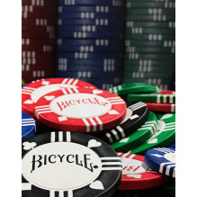 100 Pokerio žetonų rinkinys su dėklu Bicycle 100 Pokerio žetonų rinkinys su dėklu Bicycle
