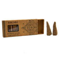 Banjara Smudge Piramidės formos kūgeliai smilkinimui - White Sage Banjara Smudge Piramidės formos kūgeliai smilkinimui - White Sage
