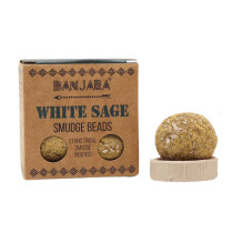 Banjara smilkalų karoliukai - White Sage