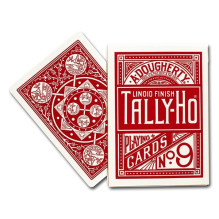 Bicycle Tally-Ho Fan back kortos (Raudonos) Bicycle Tally-Ho Fan back kortos (Raudonos)