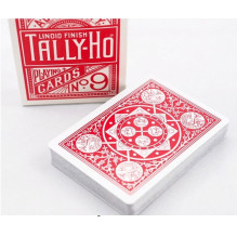 Bicycle Tally-Ho Fan back kortos (Raudonos) Bicycle Tally-Ho Fan back kortos (Raudonos)