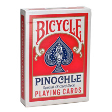 Bicycle Pinochle Standard kortos (Raudonos) Bicycle Pinochle Standard kortos (Raudonos)