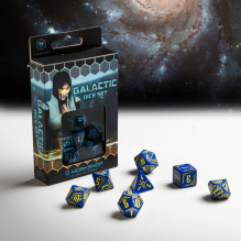 Galactic Dice RPG kauliukų rinkinys mėlynos ir geltonos sp Galactic Dice RPG kauliukų rinkinys mėlynos ir geltonos sp