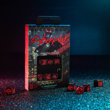 Cyberpunk RED Essential kauliukų rinkinys juodos ir raudonos spalvos Cyberpunk RED Essential kauliukų rinkinys juodos ir raudonos spalvos