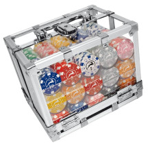Pokerio žetonai lagaminėlyje 14g. 600 vnt. rinkinys Modiano