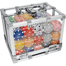 Pokerio žetonai lagaminėlyje 14g. 600 vnt. rinkinys Modiano