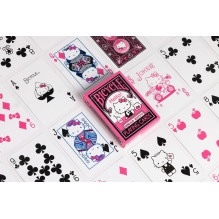 Hello Kitty Black &amp; Pink žaidimo kortos Bicycle