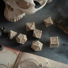 Steampunk Clockwork Dice Set Beige and Brown Steampunk Clockwork Dice Set Beige and Brown