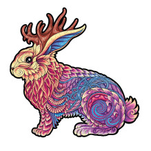 Jackalope Dėlionė Iš Medžio M Dydis (150 detalių) Fantasy Puzzles Jackalope Dėlionė Iš Medžio M Dydis (150 detalių) Fantasy Puzzles