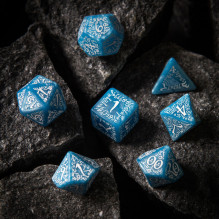 Elvish kauliukų rinkinys mėlynos ir baltos sp Elvish kauliukų rinkinys mėlynos ir baltos sp