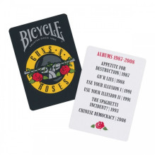 Kosmetinis defektas Guns N' Roses žaidimo kortos Bicycle Kosmetinis defektas Guns N' Roses žaidimo kortos Bicycle