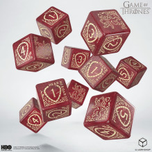 Game of Thrones. Lannister kauliukų rinkinys 10xD6 Q-WORKSHOP Game of Thrones. Lannister kauliukų rinkinys 10xD6 Q-WORKSHOP