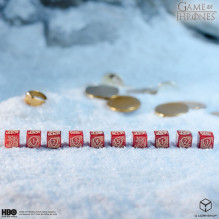 Game of Thrones. Lannister kauliukų rinkinys 10xD6 Q-WORKSHOP Game of Thrones. Lannister kauliukų rinkinys 10xD6 Q-WORKSHOP