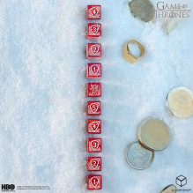 Game of Thrones. Lannister kauliukų rinkinys 10xD6 Q-WORKSHOP Game of Thrones. Lannister kauliukų rinkinys 10xD6 Q-WORKSHOP