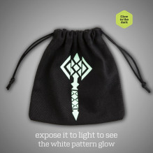 Hammer juodas tamsoje šviečiantis maišelis kauliukams Q-Workshop Hammer juodas tamsoje šviečiantis maišelis kauliukams Q-Workshop