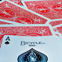 Bicycle Rider Back 808 black seal playing kortos (raudonos) Bicycle Rider Back 808 black seal playing kortos (raudonos)