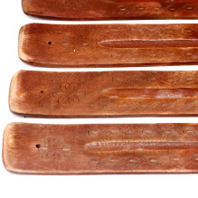 Carved Mango Wood Incense Holder 10 Ancient Wisdom Carved Mango Wood Incense Holder 10 Ancient Wisdom