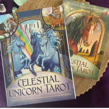 Kosmetinis defektas Celestial Unicorn Taro kortos Llewellyn Kosmetinis defektas Celestial Unicorn Taro kortos Llewellyn