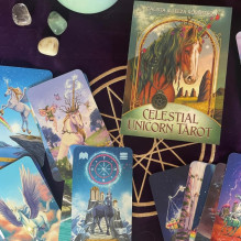 Kosmetinis defektas Celestial Unicorn Taro kortos Llewellyn Kosmetinis defektas Celestial Unicorn Taro kortos Llewellyn