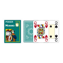 Poker 4 Jumbo Index kortos (tamsiai žalios) Modiano Poker 4 Jumbo Index kortos (tamsiai žalios) Modiano
