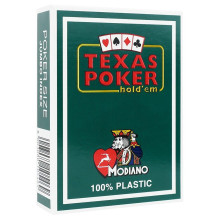Texas Poker Hold Em žaidimo kortos (tamsiai žalios) Modiano Texas Poker Hold Em žaidimo kortos (tamsiai žalios) Modiano