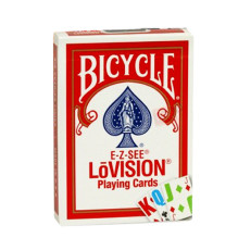 Bicycle E-Z-SEE LoVision kortos (Raudonos) Bicycle E-Z-SEE LoVision kortos (Raudonos)
