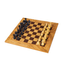 Olive Wood Chess Set 40x40cm With Modern Style Pieces Manopoulos Olive Wood Chess Set 40x40cm With Modern Style Pieces Manopoulos