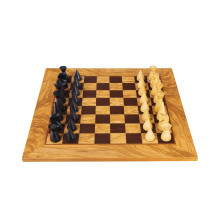 Olive Wood Chess Set 40x40cm With Modern Style Pieces Manopoulos Olive Wood Chess Set 40x40cm With Modern Style Pieces Manopoulos