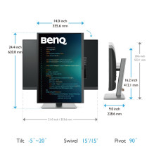 Monitor - BenQ RD240Q 24.1' WQXGA 2560x1600 95% DCI-P3 Black