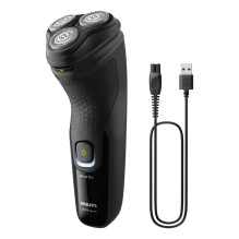 Elektrinis skustuvas - Philips X3021 / 00 įkraunamas rotacinis skustuvas 3 peiliukai juodas