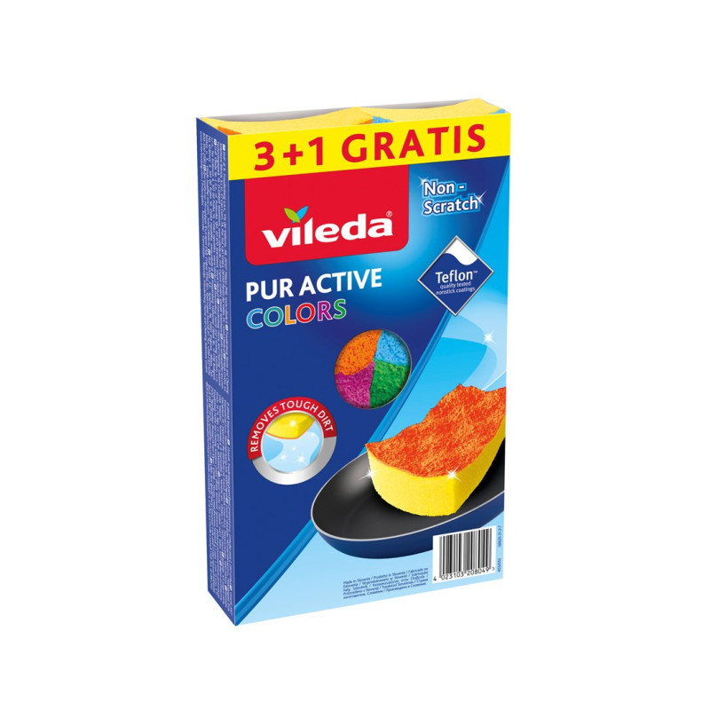 Cleaning Sponges - Vileda Pur Active 4pcs