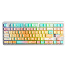 Mechaninė Žaidimų Klaviatūra - AULA Gasket F87 Pro V2 87 Klavišai RGB Belaidis 10,000 mAh Oranžinė Soda Mechaninė Žaidimų Klaviatūra - AULA Gasket F87 Pro V2 87 Klavišai RGB Belaidis 10,000 mAh Oranžinė Soda
