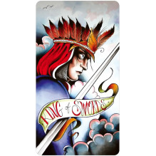 Eight Coins Tattoo Tarot Borderless Taro kortos Mini leidimas US Games Systems