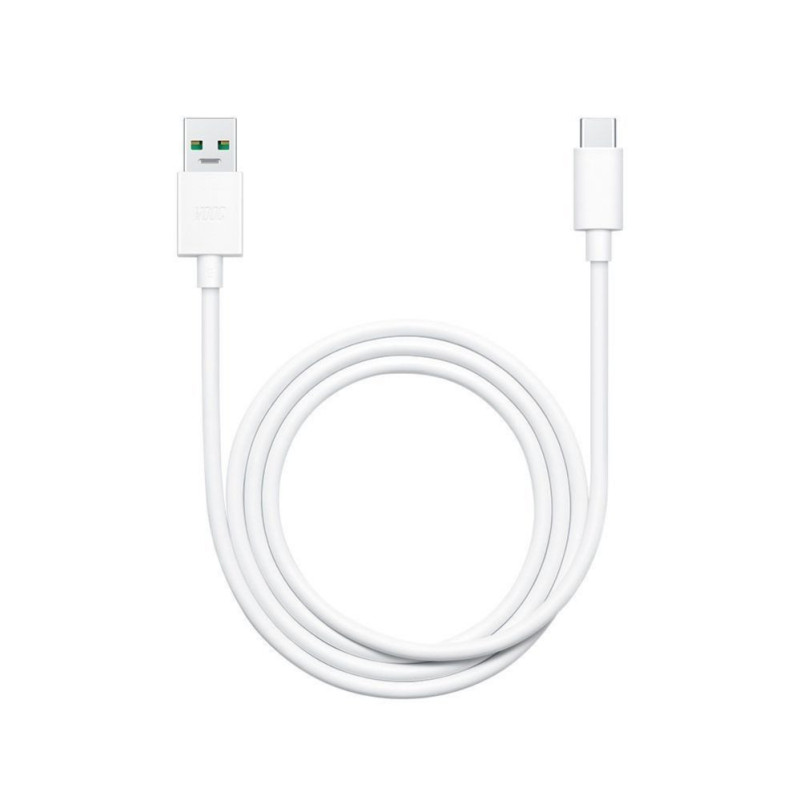 Oppo DL129 OPPO USB-C duomenų kabelis greitam įkrovimui 65W 1m baltas (birus)